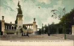 Lyon CPA monument of the children of the Rhone and Entering of the park of the gold Head