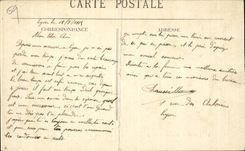 Lyon CPA monument of the children of the Rhone and Entering of the park of the gold Head