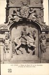 Lyon CPA Statue of Henri IV and the Caryatids Pediment of the town hall