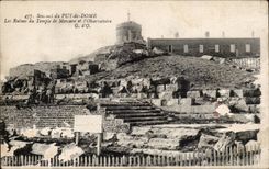 CPA Summit of Puy de Dome ruins of the mercury temple and the observatory
