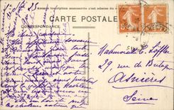 CPA St Nectary the cascade of the barns in winter