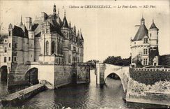 Chenonceaux CPA Le chateau Le pont levis