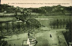 CPA Lyon the monument of the children of the Rhone by Pagny Bridge of the loop and the slope of Saint Clearly