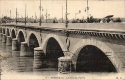 CPA Bordeaux the stone bridge