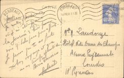 CPA Bordeaux the columns rostrales and the esplanade of the Quincunxes