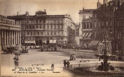 CPA Bordeaux Tourny Fountain and place of the Comedy
