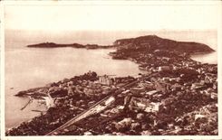 CPA Beaulieu on sea and the course Ferrat seen of the road of has average cornice