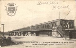 CPA Bordeaux the large bridge of the railroad on the Garonne