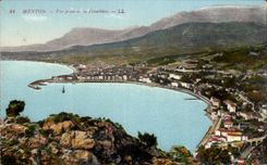 CPA Menton Seen from of the border