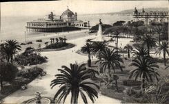 CPA geworfener Nizza Weg und Garten Albert 1