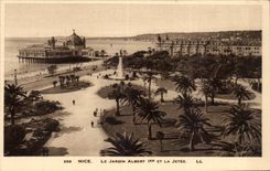 CPA Nice the garden Albert 1st and the pier