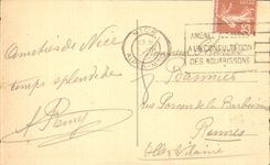 Nettes CPA Quai der Folklore Vereinigte Staaten bedeckt Kostum mit einer Kappe