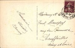 Nice CPA Palm trees of the garden Albert 1st and the casino of the pier