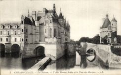 CPA Chateau de Chenonceaux L'aile Thomas Bohier et la Tour des Marques