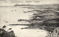 CPA Cote-Azurblau von Menton hat Cannes