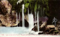 CPA Ligne des Sudfrankreichs kaskadiert das Versteinern des Sprunges des Exkursionswolfs um Nizza