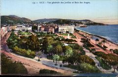 Nice CPA View of the gardens and bay of the angels