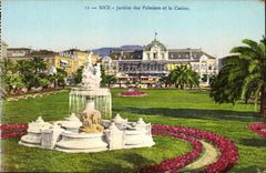 Nice CPA Gardens of the palm trees and the casino