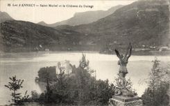 CPA Lake Annecy Saint Michel and the castle of Duingt