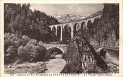 CPA electric Railroad of Fayet has Chamonix the viaduct Sainte Marie