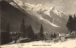 CPA Chamonix und die Einfassung Blanc