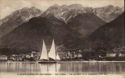 CPA Saint Gingolph Lake leman View and Grammont