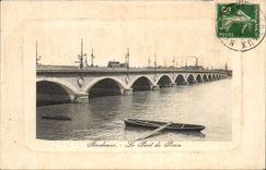 CPA Bordeaux the stone bridge