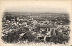 CPA Hyeres das Palmen Panorama der Stadt und der Strassen