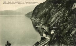 CPA Lake of Le Bourget Tunnel of Innocent St and rocks of Brison the end of the lake and the Dovecote