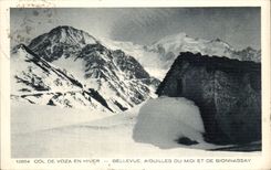 CPA Collar of Voza in winter Bellevue Needles of the South and of Bionnassay