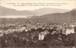 CPA Aix les Bains View and lake of Le Bourget
