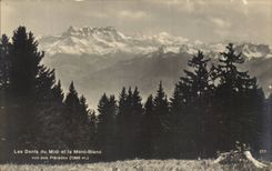 CPA teeth of the South and Mont Blanc seen of the Pleiads