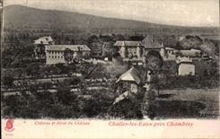 CPA Castle and hotel of the castle Shawls Water close Chambery