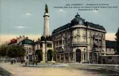 CPA Chambery Boulevard of the column Monument raised with the memory of the general Count de Boigne Elephant