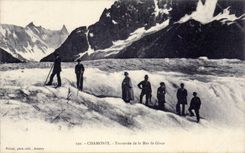 CPA Chamonix Traversee de la mer de glace