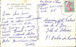 CPSM wonders of Maine Mans the floral clock