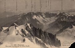 CPA Chamonix Vue prise du sommet du Mont Blanc