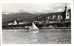 CPA Evian les Bains View taken lake