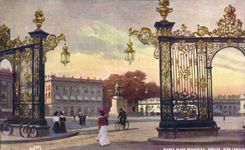 CPA Le vieux Nancy Place Stanislas Grilles Jean Lamour