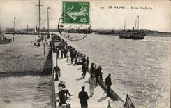 CPA Le Havre Eingang der Piers
