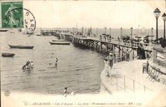 CPA Arcachon La jetee Promenade a maree haute