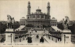 CPA Paris the bridge of iena and Trocadero