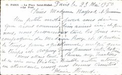 Paris CPA Places St Michel and the bridge