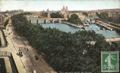 Paris CPA Vue generale prise du Louvre