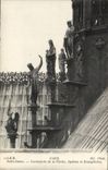 Paris CPA Notre Dame Contreforts de la fleche Apotres et evangelistes