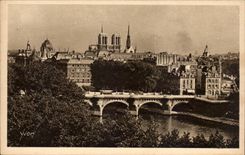 CPA Paris La cite et le pont neuf