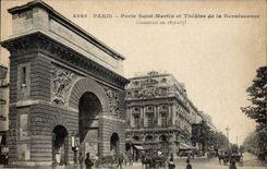CPA Paris Gate Saint Martin and Theater of Renaissance