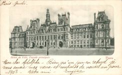 CPA Paris L'hotel de ville Facade principale