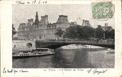CPA Paris L'hotel de ville Facade principale