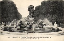 CPA Paris Fountain Carpeaux Garden of Luxembourg